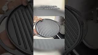 Pre-Seasoned Cast Iron 2 in 1 Grill and Griddle Pan | Cast Iron Tawa | Iron Cookware for Kitchen