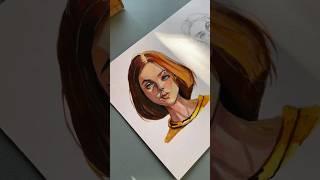 Portrait painting #gouache #drawing #beautifulgirl #sketching