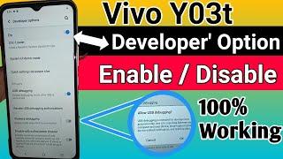 Vivo Y03t Developer option enable // Developer option disable