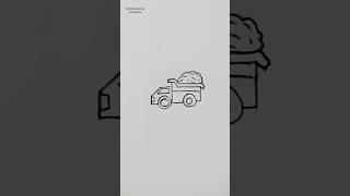 How to draw a garbage truck #shorts #youtubeshorts #trending #drawing #truck #garbage #viral #art