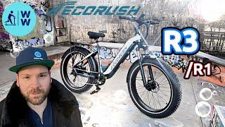 Ecorush Eco R3  Günstiges eFatbike  eBike, Pedelec 25km/h, 250 Watt, 2025, R1