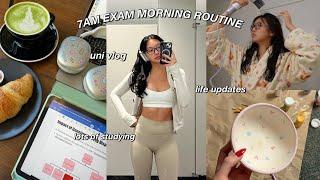 uni vlog: productive 7am exam morning routine, NEW hair care routine, internship & life updates 