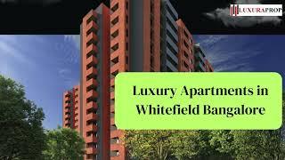 Luxury Apartments in Whitefield Bangalore| 3/4 BHK Flats in Whitefield