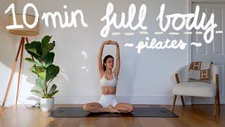 10MIN full body gentle pilates workout // strengthen & lengthen // period pilates flow | LIDIAVMERA