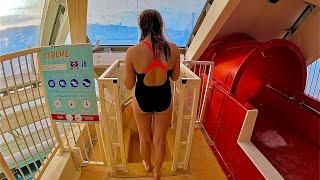 The Xtreme Water Slide at Aqualibi Water Park, Belgium