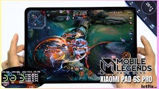 Xiaomi Pad 6s Pro Mobile Legends Gaming test | Snapdragon 8 Gen 2, 144Hz Display