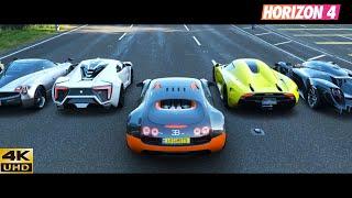 The Fastest Hypercars Drag Racing In Forza Horizon 4