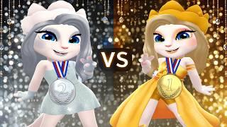 Sister Gold  vs Sister Silver ! Who Will Be the Fashion Queen in My Talking Angela 2? 