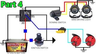 ISANG RELAY LANG SA MINI DRIVING LIGHT AT DUAL HORN ( WIRING DIAGRAM | PALIBUT DIARIES