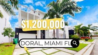 What $1,200,000 gets YOU in Miami | Doral Modern single family home | 3 story home with roof terrace