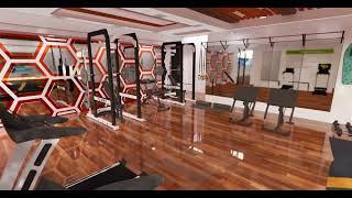 3D Gym Interior Design Enscape Render