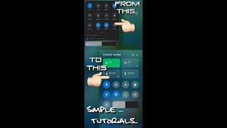 How to change my control center tutorials. (Tagalog)