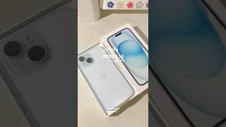 iPhone 15 unboxing 🫧🩵 #unboxing #iphone #iphone15 #blue #aesthetic #shorts #taylorswift