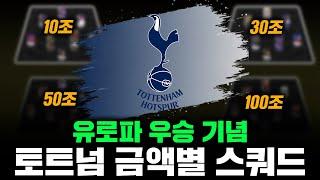 유로파 우승기념 현역케미 토트넘 금액별 스쿼드 종결! 이렇게만 맞추세요