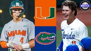 Miami vs #8 Florida (Game 1) | 2025 College Baseball Highlights