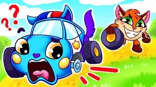 Where is my Wheel?  Police Monster Truck Song by Baby Cars 