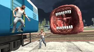 Franklin Fight Train Eater Monster in Indian Bike Driving 3D