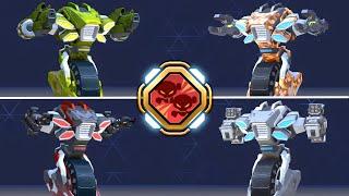 Slingshot & Longarm 12, Nade Launcher 12, Shotgun 8, Graviton Beam 12 - Mech Arena