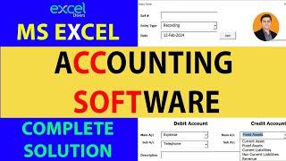 ACCOUNTING SOFTWARE | Record Entry, Prepare Ledger and Trial Balance | Complete MS Excel Solution