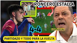 PARTIDAZO y EMPATE del BARÇA vs ATLETI con GOL en EL 92! RONCERO REVIENTA EN REDES con EL ARBITRAJE