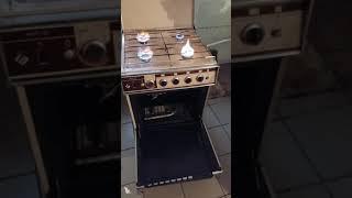 обзор газовой плиты брест 1457-01  цвет розовая