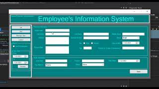 Employees' Information System in VB NET DEMO