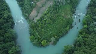 Semuc Champey drone view - Tubing to Utopia EcoHotel | 4k Guatemala