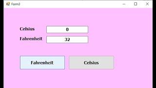 Visual Basic. net: Conversion between Celsius and Fahrenheit temperature in VB.Net