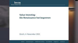 BWM Value Investing Q3 2021, Value Investing - Die Renaissance hat begonnen