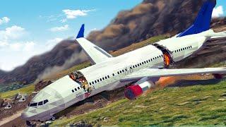 All Systems Failed - Emergency Landing On The Mountainside | Airplane Crashes ! Besiege plane crash