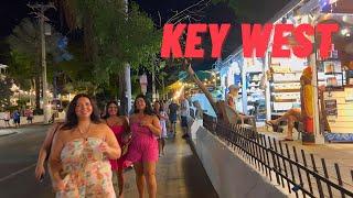 Key West, Florida Walk : Duval Street at Night