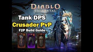 ABSOLUTE BEST Crusader Tank PvP Build for Diablo Immortal 2024