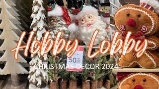 HOBBY LOBBY CHRISTMAS DECOR 2024! 50%OFF CHRISTMAS DECOR! DECORATING IDEAS! HOBBY LOBBY SHOP WITH ME