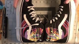 Psychedelic Octopus Woman Vans Sk8 Hi Customs TIMELAPSE