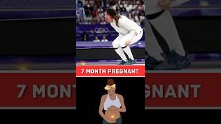 Egyptian fencer Nada Hafez | 7 Month Pregnant #olympics  #salute #motivation  #shortsfeed #mother