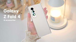 galaxy z fold 4 unboxing  aesthetic | S PEN fold edition | Galaxy earbud 2 |accessories