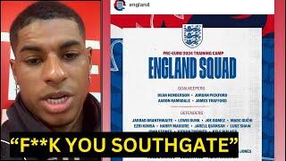 Marcus RASHFORD FURIOUS reaction to GARETH SOUTHGATE after ENGLAND Euros SQUAD SNUB| Man united news