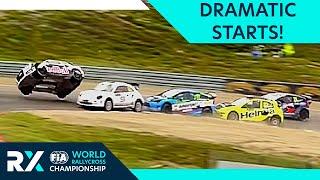 Most Dramatic Rallycross Starts! Crashes, Battles and Overtakes from the grid! World RX