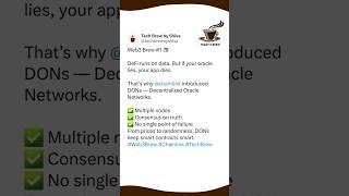 What is a Decentralized Oracle Network (DON)? —  Web3 Brew #1  #TechBrewByShiva #shorts