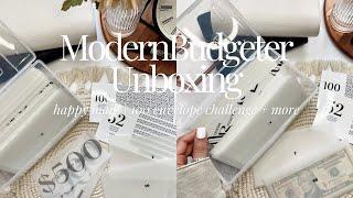 Happy Mail Unboxing from ModernBudgeter! | 100 Envelope Challenge + More!