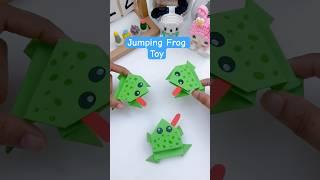Try this Super Cute Origami Jumping Frog Toy from Paper #diy #craft #shorts #magic  #trendingshorts