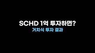 SCHD 1억 장기투자｜거치식 투자｜월 300까지 얼마나 걸릴까?