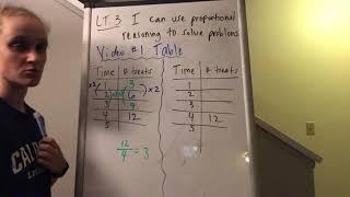 Solving proportional relationships when you're given a table