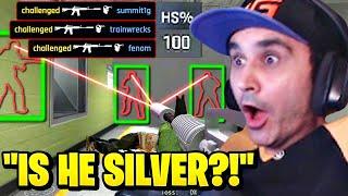 Summit1g Reacts to CHEATER with 100% HEADSHOT RATE in CSGO!