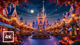 4K Disney World Magic Kingdom Fall Ambience