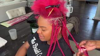 Trending Half Knotless / Half Lemonade Stitch Braids