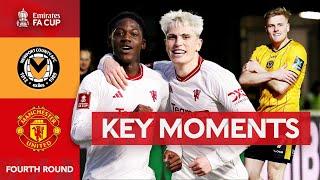 Newport County v Manchester United | Key Moments | Fourth Round | Emirates FA Cup 2023-24