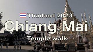 Temples in Chiang Mai, Thailand 4k | Binaural city sounds