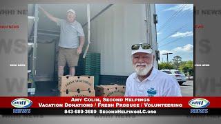 WHHI NEWS | Amy Colin: Vacation Donations / Fresh Produce / Volunteering | Second Helpings | WHHITV