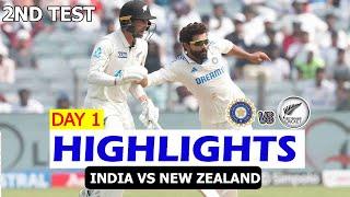 Highlights | India Vs New Zealand 2nd Test Match Day 1 | Ind Vs Nz